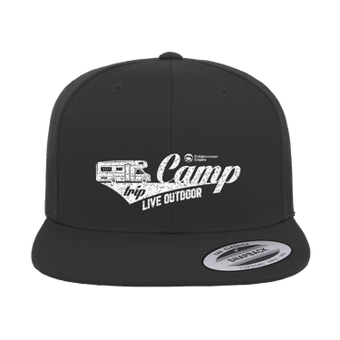 Camp Trip Embroidered Flat Bill Cap